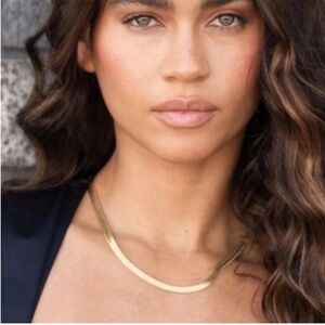 Jennifer Zeuner Hamilton Necklace 14K Gold Plated NWT & Dust Bag